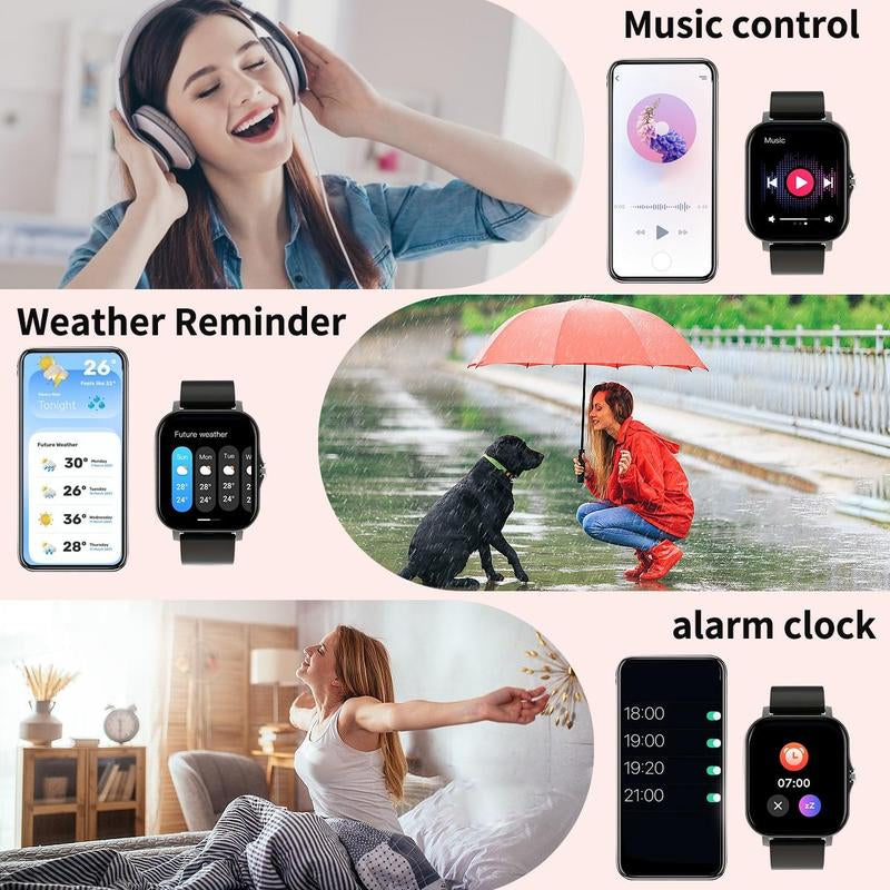 Multifunctional Smart Watch, Fashionable Digital Watch with Heart Rate Monitoring and Sleep Tracking, Sports Watch with Multiple Sports Modes for Women & Men, Wearable